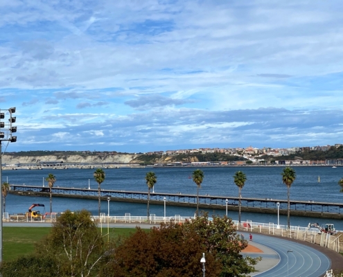 Blick Richtung Hafen von Portugalete