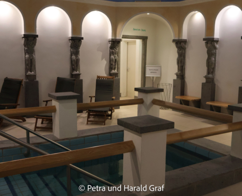 Das Tauchbecken im Sauna-Bereich. Das ist aber eher Haralds Ding. Das Tauchbecken im Sauna-Bereich. Das ist aber eher Haralds Ding.