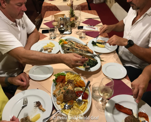 Unser gemeinsames Abendessen in der Konoba Rab