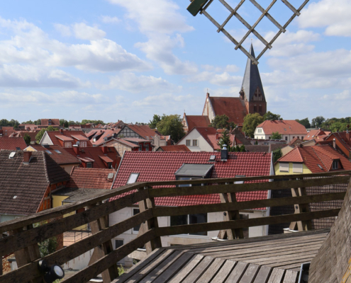 Allein deshalb lohnt sich ein Besuch der Mühle. Vom Umgang aus hat man einen wirklich schönen Blick über Röbel.